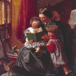 Mother and Children Reading by Arthur Boyd Houghton 1860