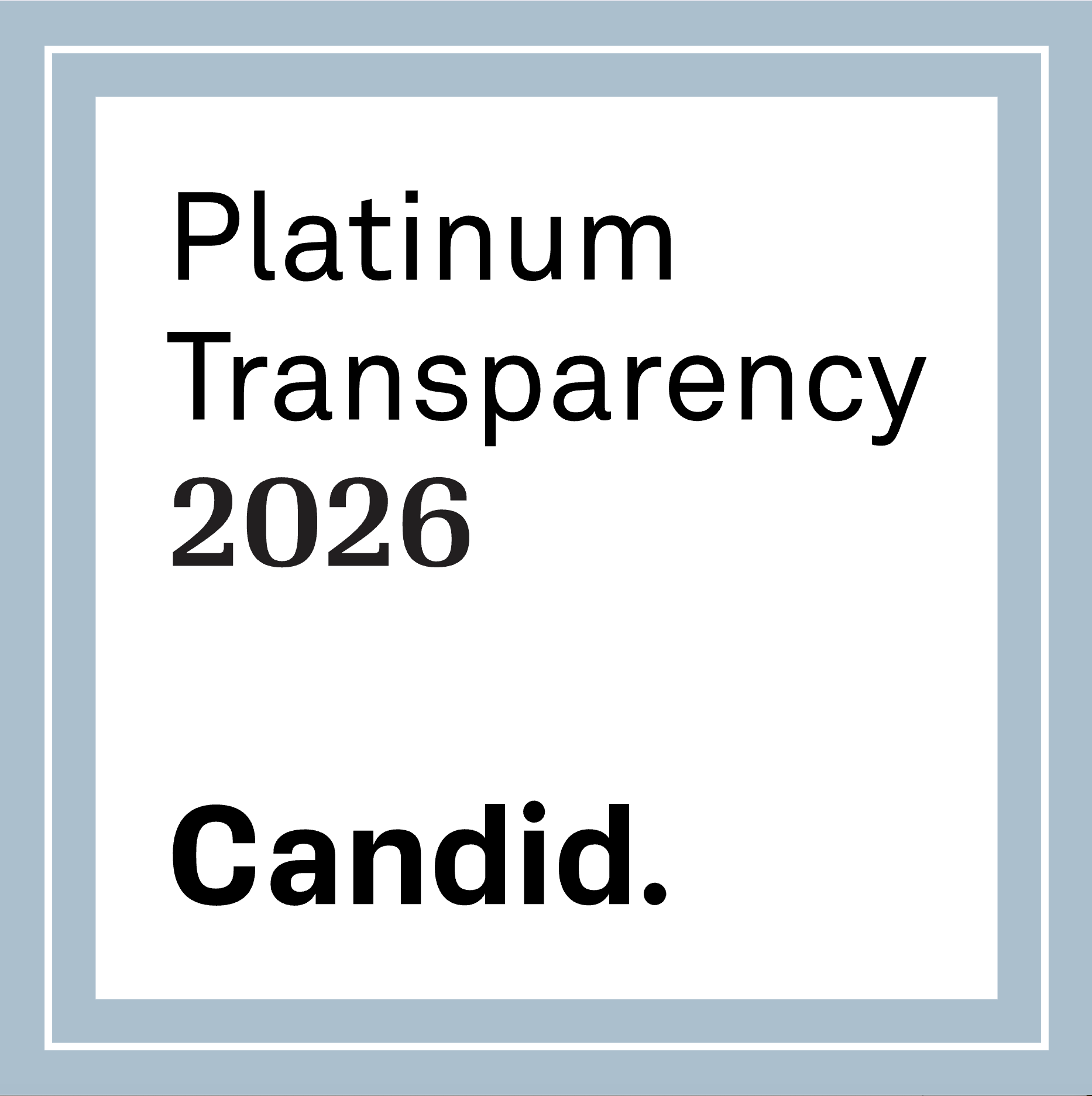2026 Candid Platinum Transparency Platinum Transparency 2025
